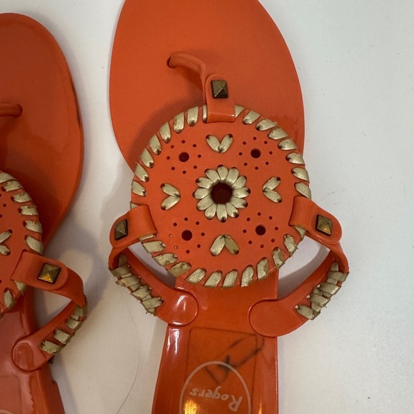 Jack Rogers Coral Jelly Sandals | Size 8 | Summer Beach Pool Slides - Picture 3 of 3